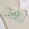 Accesorios Europeos y Americanos Nuevos Más Vendidos para el Cabello de Niños Diadema Ancha Elástica de Nylon con Decoración de Flores Tocado para Bebé Venta al por Mayor
