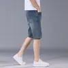2025 Pantalones Cortos de Mezclilla Elásticos Cómodos Amigables con la Piel de Lyocell Estilo Verano Delgado de Corte Holgado