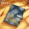 Caderno A5 Personalizável com Logo, Conjunto de Caixa de Presente Bloco de Notas Estilo Chinês, Lembrança, Caderno com Fivela Flor Janela Hot Stamping