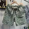 Guangzhou Treze Linhas Tendência Novo Simples Jacquard Shorts Masculino Solto Calça de Praia Moda Literária