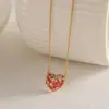 Pendientes de Corazón de Circonita de Colores Más Vendidos en Douyin Pendientes Dulces de Moda de Gama Alta Exquisitos Joyería para Orejas Única de Nicho