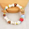 Pulsera de cerámica de Jingdezhen, nueva y que no se decolora, para estudiantes mujeres, pulsera de cuentas de estilo antiguo, pulsera de cerámica fresca y moderna