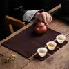 Tapete de Chá Inspirado em Zen, Toalha de Mesa para Chá, Caminho de Mesa, Porta-Copo, Resistente ao Calor, Impermeável, Tapete para Preparo a Seco, Alta Qualidade, Estilo Vintage, Dupla Face, Tapete Retrô para Cerimônia do Chá