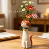 Item Mais Vendido em Site Independente Transfronteiriço: Vaso Artesanal Excêntrico em Forma de Gato, Ornamento de Vaso de Flores de Gato Incomum