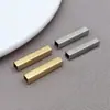 Cuentas Espaciadoras Tubulares Rectas de Acero Inoxidable Material Hecho a Mano para DIY Pulsera Collar Tubo Recto Facetado Accesorios de Joyería