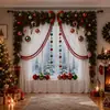 Fabricante internacional especializado em cortinas com estampa digital de gato preto de Natal, cortinas blackout para decoração de Natal de quarto, dropshipping TEMU