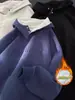Sudadera para Hombre, Ropa para Hombre, Marca de Moda, Sensación de Alta Gama, Sudadera con Capucha de Forro Polar, Bloques de Color con Estampado de Letras, Sudadera Sencilla