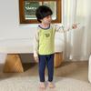 Conjunto de Roupas de Outono para Crianças, Roupa Térmica Infantil 100% Algodão, Jaqueta Grossa de Algodão Antibacteriana Classe A, Novo Estilo Outono e Inverno