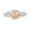 Transmisión en Vivo Fuegos Artificiales de Piedras Preciosas Coloridas de Gran Venta Anillo de Hada de Flor Cortada Anillo de Vid Vidriante Súper Brillante de Diamante de Alto Carbono Moda Tendencia Joyería