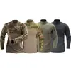 Parte superior de traje de rana táctico de camuflaje, empalmada con tejido de punto, elástico, resistente al desgaste, transpirable, uniforme de entrenamiento resistente al desgarro para exteriores, fabricante transfronterizo
