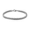 Wish Joyería al por Mayor Moda Europea y Americana 20cm Color Acero Accesorios Pulsera Acero Inoxidable Simple Cuadrada Pulsera de Perlas