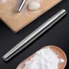 Rodillo de acero inoxidable engrosado transfronterizo, rodillo para masa, herramienta de cocina casera, adecuado para vendedores ambulantes