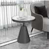 Sofá de lujo para sala de estar de losa de roca, mesa de té pequeña moderna para balcón, mesita de café pequeña de losa de roca para hotel, nuevo modelo popular en TikTok