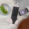 Calcetines tipo ballet sin pie para mujer, finos y transpirables de verano, estilo JK japonés, color liso con rayas verticales, adelgazantes y versátiles, calcetines que alargan las piernas