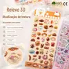 Adesivos de Resina Personalizados Estilo Coreano Original para Planner Personagens de Desenho Animado Anime Fofos Adesivos Pequenos Criativos Infantis Ins