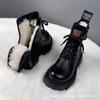 Botas Martin de piel auténtica para mujer, estilo británico, 2024, nuevas botas de suela gruesa para otoño, botas cortas de moda que combinan con todo, populares en Internet.
