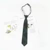 Estilo Universitario Corbata jk Estudiante Japonés Corbata Verde Nudo Perezoso Sin Nudo Aprendizaje Raíz de Pluma Corbata Blusa Uniforme Fresco