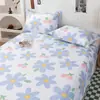 Sábana de una pieza invierno funda de edredón individual 1.5 metros dormitorio estudiantil estilo ins algodón lavado con agua pura funda de almohada individual juego de tres piezas