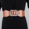Vestido Cintura Sello Mujer Decorativo Ancho Piel Sintética Pedrería Cintura Ceñida Suéter Elástico Accesorios Abrigo Largo Cinturón Producto Nuevo