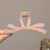 Presilha de garra estilo coreano, elegante e requintada, presilha de tubarão grande para a parte de trás da cabeça, adequada para cabelos grossos, acessório de cabelo de verão