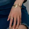 Venta Caliente Transfronteriza Pulsera Abierta de Concha de Estrella de Mar Europea y Americana Traje Accesorios Simples de Gama Alta para Banquete, Vacaciones, Uso Diario