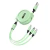 Adecuado para Cable de Datos de Tres Cabezales Apple Android Tres en Uno Cable de Carga Rápida Cable de Carga Tipo C Cable de Datos Trenzado Uno a Tres