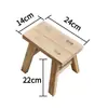 Taburete Pequeño Portátil de Madera Maciza para Exteriores Silla de Camping Pesca Taburete de Playa Taburete de Madera Pequeño de Cuatro Patas para Adultos
