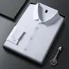 Camisa para Hombre de Alta Calidad, Ligeramente Gruesa, Sin Costuras, Estilo Business Casual, No se Arruga, de una Sola Cara, Casual, Versátil, Manga Larga, Ropa para Hombre
