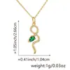 Moda Transfronteriza Europea y Americana Cobre Circonio Micro Elemento de Serpiente Colgante Colgante de Animal Colgante de Joyería para Collar DIY Accesorios