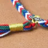 Cuerda de Collar de Cinco Vías Dios de la Riqueza de Algodón Enrollada a Mano de Xizang Cuentas Dzi Pintadas a Mano Thangka Dios de la Riqueza de Cinco Vías Cuerda Trenzada Cadena de Suéter Retro