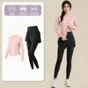 Moda de Primavera Ropa de Yoga Traje de Manga Larga Correr Pilates Entrenamiento Deportes Fitness Transpirable Secado Rápido Top para Mujer