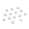 Mini Flor Pequena Pétalas de Trevo de Quatro Folhas 7mm Plástico Pérola de Imitação Flor Material para Brincos Pulseira Joias Feito à Mão