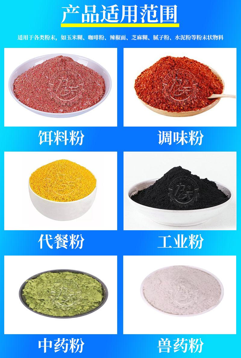粉末给袋机产品适用范围1