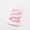 Pinza BB Degradada Rosa de 3 piezas estilo ins para parte trasera de la cabeza, pasador roto, flequillo, clip lateral, pasador dulce para niña, tocado
