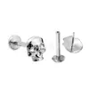 Aretes de Calavera de Titanio F136 Labio Uña Cabeza de Fantasma Punk Transfronterizo Aleación de Titanio G23 Joyería Perforante Humana Uña para Hueso de la Oreja