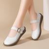 Zapatos Mary Jane Baotou, Antideslizantes y Cómodos, Sandalias de Correa Única, Versátiles para el Uso Diario, Velcro de Suela Suave, Zapatos de Cuero Ligeros para Pies Anchos