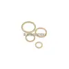 Anel com relevo para joias DIY, anel circular oco com padrão metálico, anel aberto, anel de conexão para corrente de celular, argola de fecho