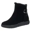 Botas de nieve estilo retro, acabado mate, para mujer, con forro de felpa añadido para mayor calidez, engrosadas para el invierno, nuevo modelo 2026, antideslizantes, de suela gruesa, botines para la región Noreste