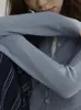 Joli Chose Suéter de Punto con Diseño Falso de Dos Piezas para Mujer Otoño Adelgazante Aspecto Nicho Top