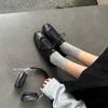 Zapatos de Entrenamiento Alemanes Retro Marrones de Cuero Genuino para Mujer 2026 Nuevos Versátiles con Cordones Bloques de Color Tenis Casuales Zapatos Forrest Gump Tenis