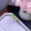 Brincos de Peridoto Naturais Prata 925 Galvanizada Pedra Principal Tamanho 4mm Venda Direta da Fábrica Venda Quente Transfronteiriça Fornecimento ao Vivo