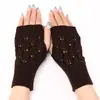 G293 Guantes de Hoja Corta Transfronterizos Nuevos para Hombre y Mujer Otoño e Invierno de Lana Tejida Sin Dedos Calentadores de Muñeca