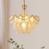 Lámpara de araña francesa para dormitorio principal, estilo crema, para sala de estar, ambiente moderno y sencillo, lámpara de cristal de lujo para restaurante, lámparas de celebridades de Internet.