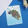 Imanes de Nevera Metálicos Repujados de Monumentos de Ciudad Mapa de Rutas Nacionales Tendencia Nacional Imanes de Nevera Souvenirs Estilo Chino Imanes de Nevera en Stock