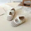 Zapatos de Princesa para Niñas 2026 Primavera y Otoño Nuevo Estilo Malla con Lazo Planos Estilo Coreano Bebé Suela Suave Zapatos de Piel