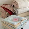 Gasa de doble capa 100% algodón, edredón cálido para otoño e invierno, lavable, edredón todo en uno, apto para usar con calefactores, edredón para todas las estaciones, edredón de invierno engrosado