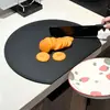 Tabla de cortar de TPU Transfronteriza Antideslizante Estilo Japonés Grado Alimenticio Semicircular Resistente al Calor Tabla para Picar Doble Cara Tabla de Cocina en Stock