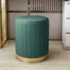 Taburete de Tocador de Lujo Ligero, Taburete de Maquillaje para Dormitorio, Taburete de Manicura Nórdico de Moda, Taburete Bajo Redondo para Sala de Estar, Taburete para Tocador, Silla de Maquillaje
