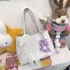 Bolso de hombro casual para la ciudad, nuevo estilo transfronterizo, gran capacidad, bolso de lona de lunares, bolso tote elegante y versátil con un toque de alta gama