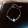 Pulsera Flor de Circonita Chapada en Oro Real Nicho Dulce Versátil Pulsera Temperamento Lujo Ligero Joyería de Gama Alta para Mujeres Al Por Mayor